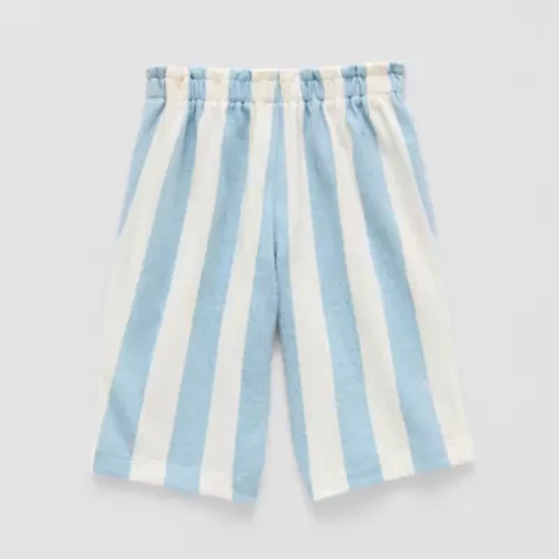 Okie Dokie Baby Girls Wide Leg Regular Fit Pull-On Pant