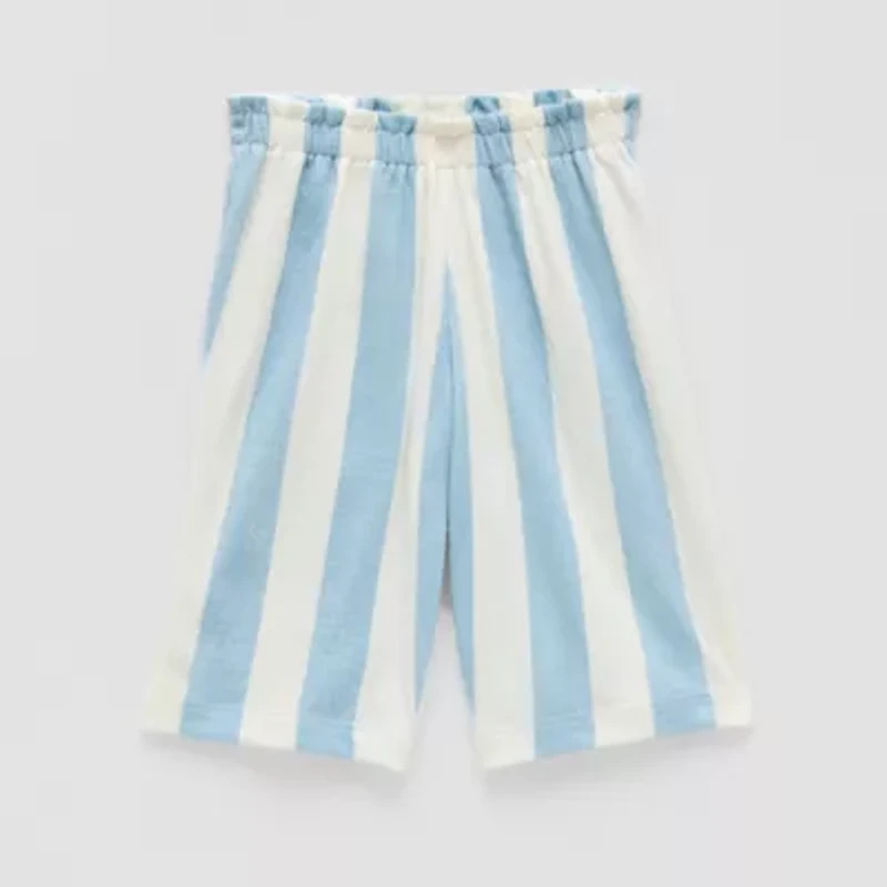 Okie Dokie Baby Girls Wide Leg Regular Fit Pull-On Pant