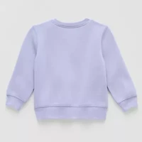 Okie Dokie Baby Girls Round Neck Fleece Long Sleeve Sweatshirt