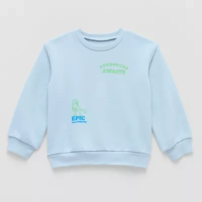 Okie Dokie Toddler & Little Boys Crew Neck Fleece Long Sleeve Sweatshirt