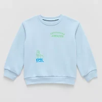 Okie Dokie Toddler & Little Boys Crew Neck Fleece Long Sleeve Sweatshirt