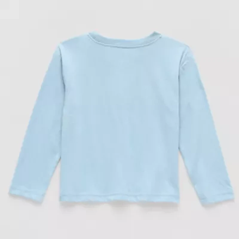 Okie Dokie Toddler & Little Girls Round Neck Long Sleeve Graphic T-Shirt