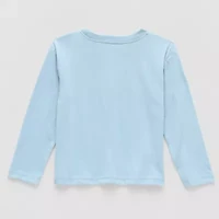 Okie Dokie Toddler & Little Girls Round Neck Long Sleeve Graphic T-Shirt