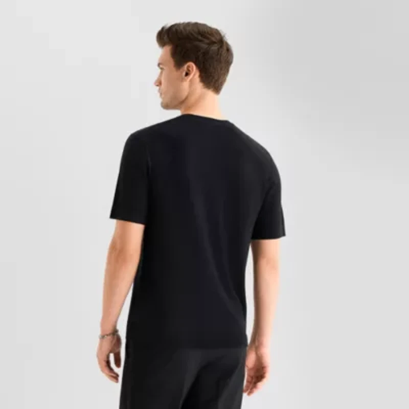 J. Ferrar Solid Mens Crew Neck Short Sleeve Pullover Sweater