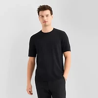 J. Ferrar Solid Mens Crew Neck Short Sleeve Pullover Sweater