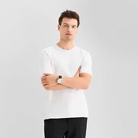 J. Ferrar Solid Mens Crew Neck Short Sleeve Pullover Sweater