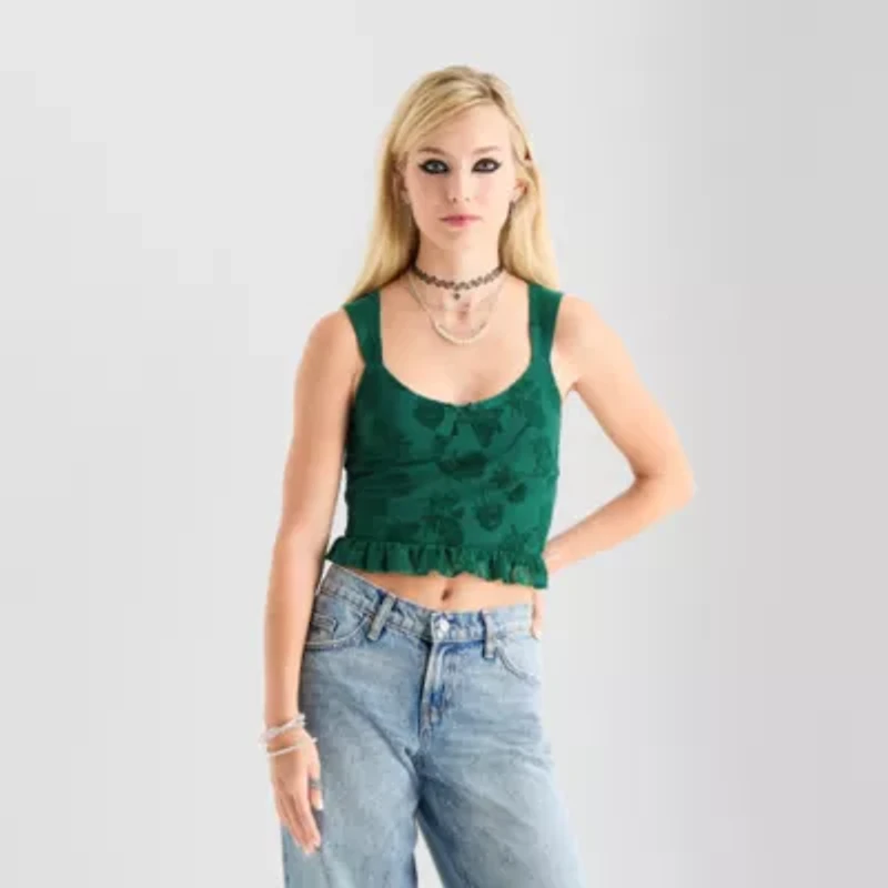 Jingle Ball Womens Juniors Short Sleeve Camisole