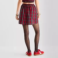 Jingle Ball Womens Juniors Mid Rise Skater Skirt