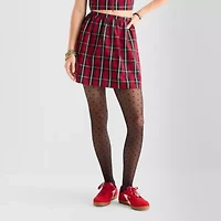 Jingle Ball Womens Juniors Mid Rise Skater Skirt