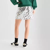 Jingle Ball Juniors Mid Rise Pleated Skirt