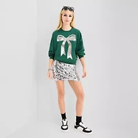 Jingle Ball Juniors Mid Rise Pleated Skirt