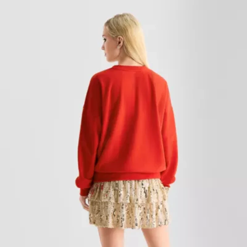 Jingle Ball Womens Juniors Round Neck Sweatshirt