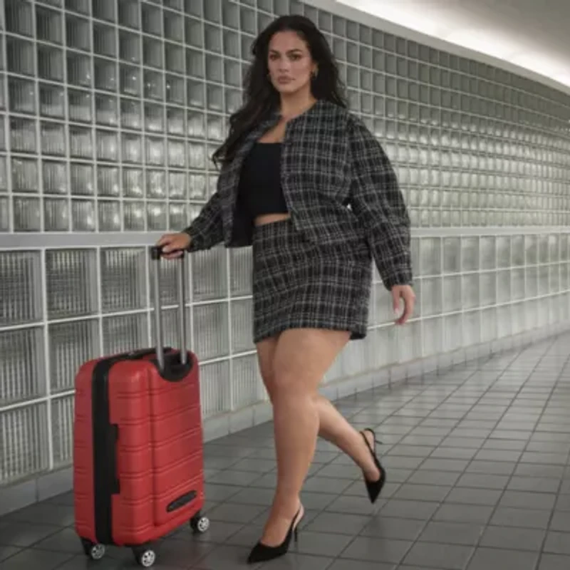 Ashley Graham Boucle Mini Womens Plus Suit Skirt