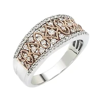 1/2 CT. T.W. Diamond 10K Two-Tone Gold Ring