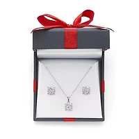 Womens 1 CT. T.W. Natural White Diamond Sterling Silver 2-pc. Jewelry Set