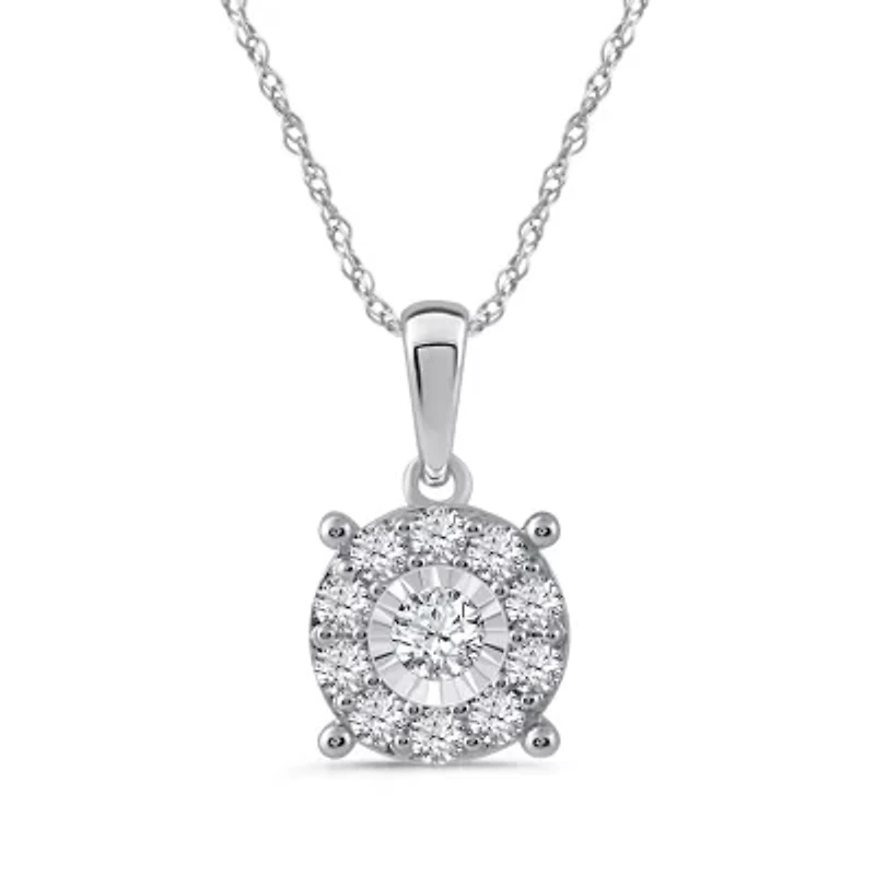 Womens 1 CT. T.W. Natural White Diamond Sterling Silver 2-pc. Jewelry Set