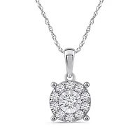 Womens 1 CT. T.W. Natural White Diamond Sterling Silver 2-pc. Jewelry Set