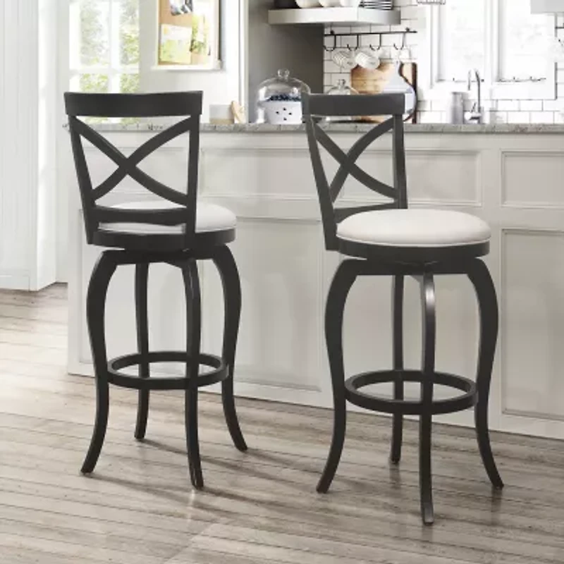 Hillsdale House Ellendale Upholstered Swivel Bar Stool