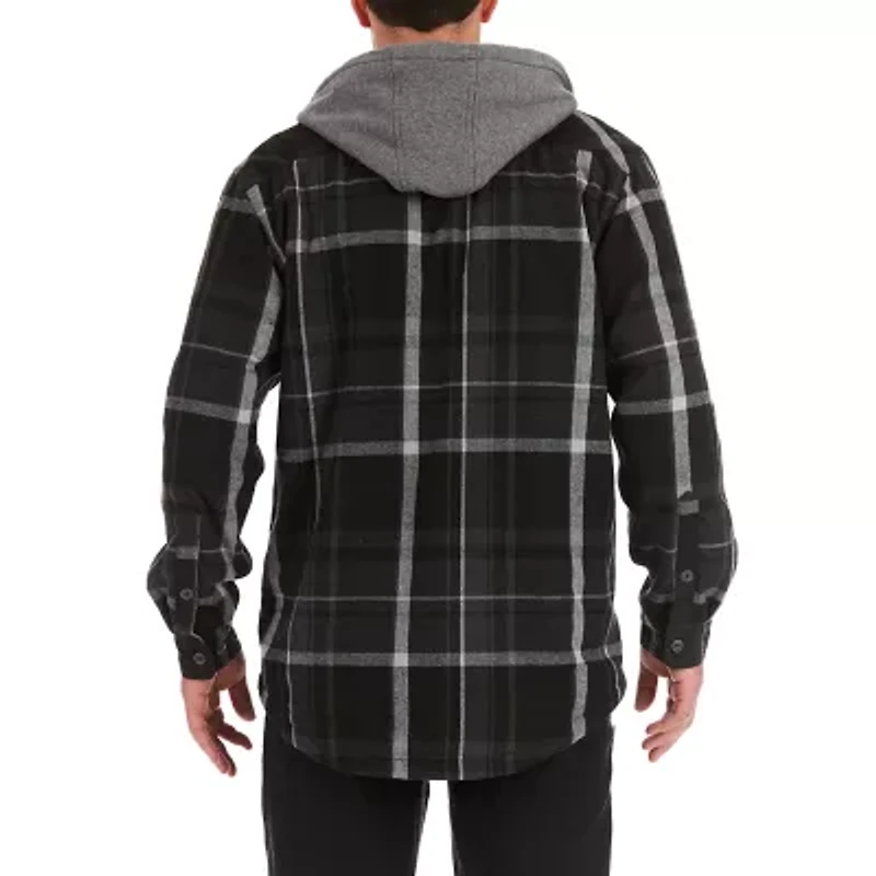 Smiths Workwear Sherpa Flannel Mens Hooded Midweight Shirt Jacket