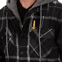 Smiths Workwear Sherpa Flannel Mens Hooded Midweight Shirt Jacket