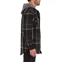 Smiths Workwear Sherpa Flannel Mens Hooded Midweight Shirt Jacket