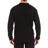 Smiths Workwear Sherpa Bonded Mens Long Sleeve Regular Fit Henley Shirt