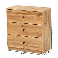Decon Bedroom Collection Modern 3-Drawer Chest