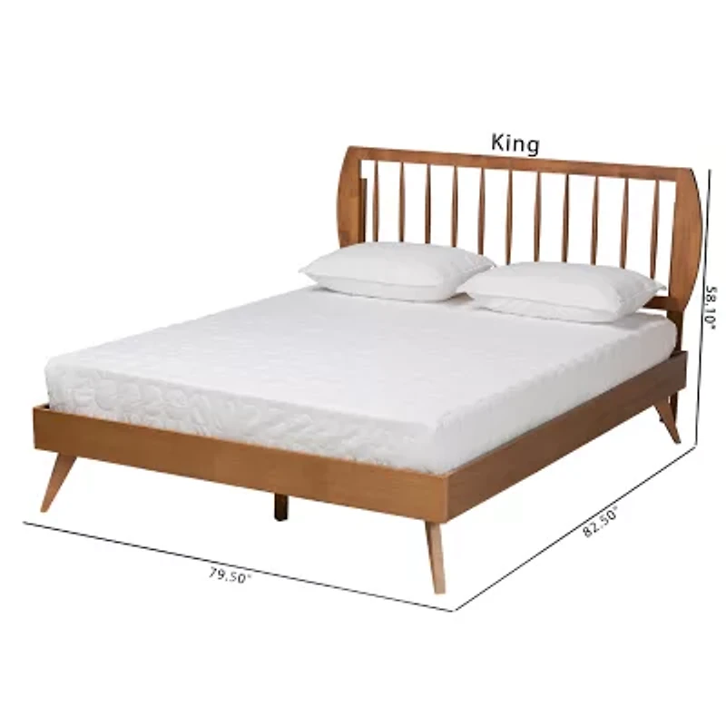 Emiko Wooden Platform Bed