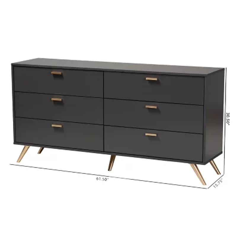 Kelson Bedroom Collection 6-Drawer Dresser