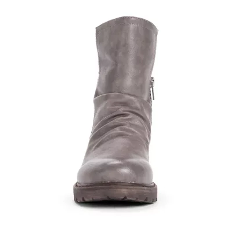 Muk Luks Womens Logger Banff Block Heel Winter Boots