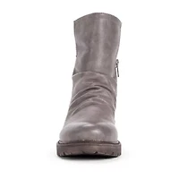 Muk Luks Womens Logger Banff Block Heel Winter Boots