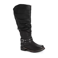 Muk Luks Womens Logger Victoria Stacked Heel Winter Boots
