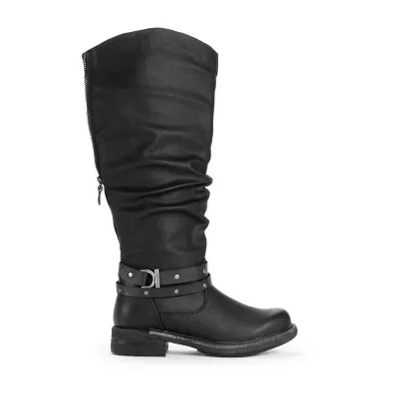 Muk Luks Womens Logger Victoria Stacked Heel Winter Boots