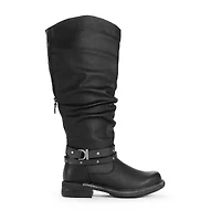 Muk Luks Womens Logger Victoria Stacked Heel Winter Boots