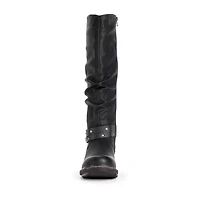 Muk Luks Womens Logger Victoria Stacked Heel Winter Boots