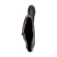 Muk Luks Womens Logger Victoria Stacked Heel Winter Boots