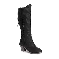 Muk Luks Womens Lacy Leo Stacked Heel Winter Boots