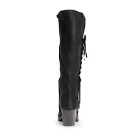 Muk Luks Womens Lacy Leo Stacked Heel Winter Boots
