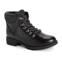 Muk Luks Womens Hiker Denali Stacked Heel Winter Boots
