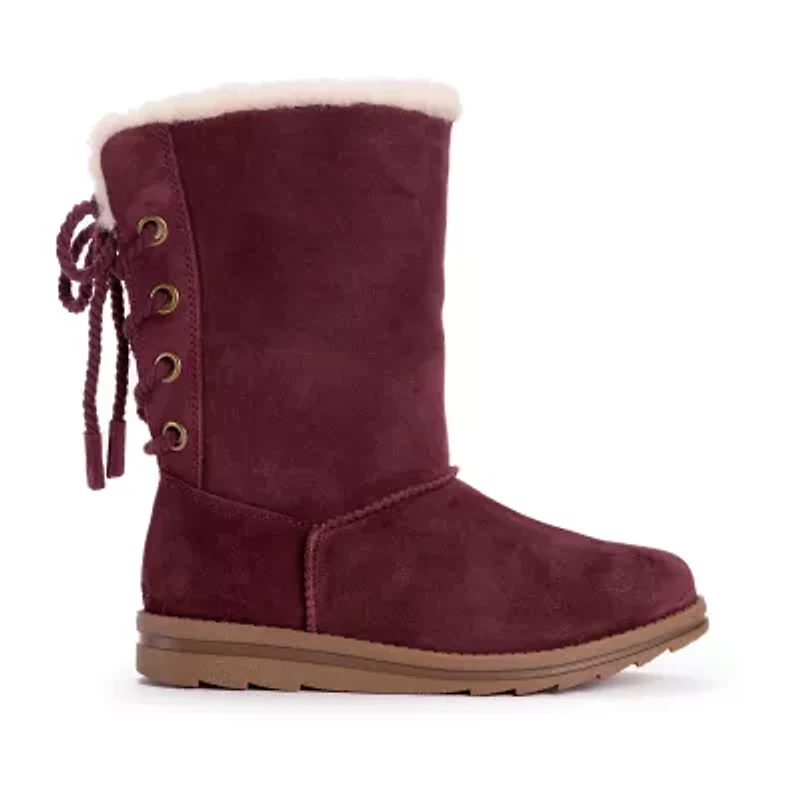 Muk Luks Womens Ziggy Rodeo Flat Heel Winter Boots