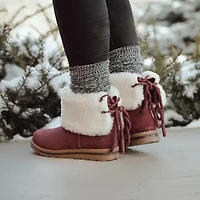 Muk Luks Womens Ziggy Rodeo Flat Heel Winter Boots
