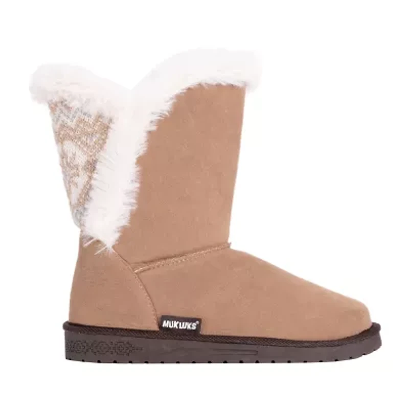 Muk Luks Womens Carey Flat Heel Winter Boots