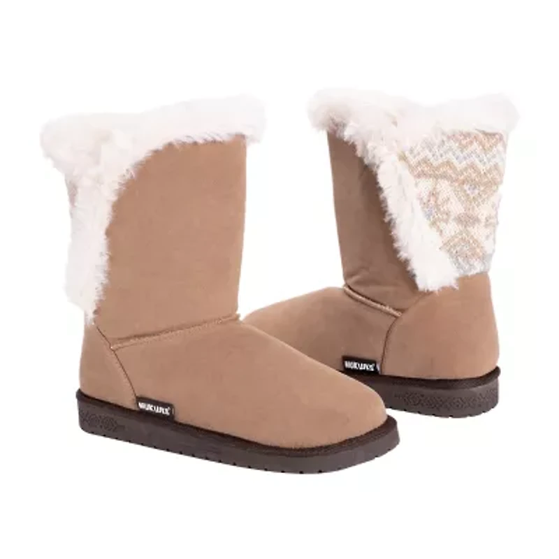 Muk Luks Womens Carey Flat Heel Winter Boots