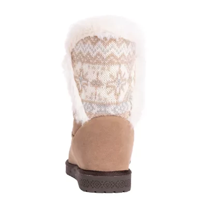 Muk Luks Womens Carey Flat Heel Winter Boots
