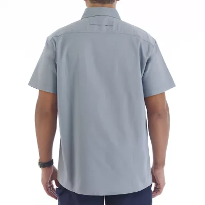 Smiths Workwear Stretch Full Swing Mens Short Sleeve Regular Fit Fabric Button-Down Shirt