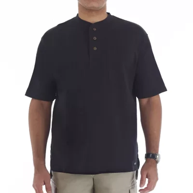 Smiths Workwear Mens Short Sleeve Regular Fit Henley Shirt