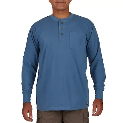 Smiths Workwear Mens Long Sleeve Regular Fit Henley Shirt