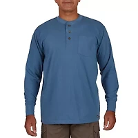 Smiths Workwear Mens Long Sleeve Regular Fit Henley Shirt