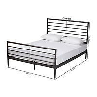 Alva Metal Headboard and Footboard Platform Bed
