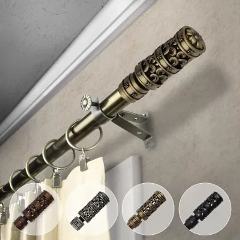 Rod Desyne Whirl 13/16" Adjustable Curtain